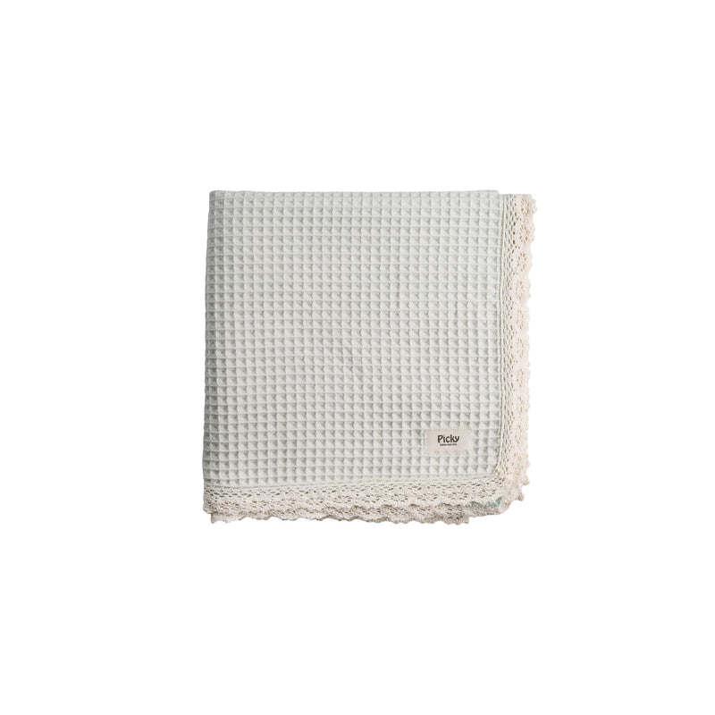 Picky Waffle Blanket Plus Security Paci Lovey - Cool Mint