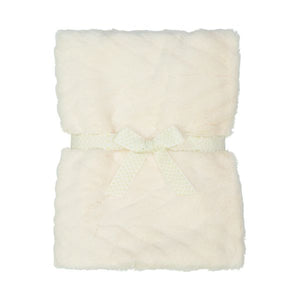 Mini Pocket Fur Baby Blanket - Cream