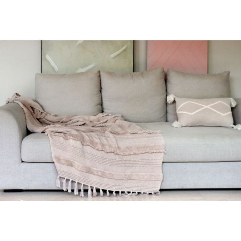 KNITTED CUSHION OASIS - Soft Linen