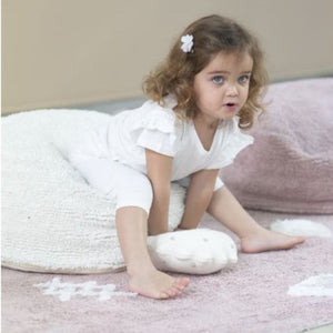 Lorena Canals Knitted Cushion Round Biscuit - Ivory