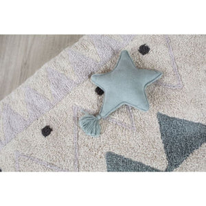 Lorena Canals Knitted Cushion Twinkle Star - Indus Blue