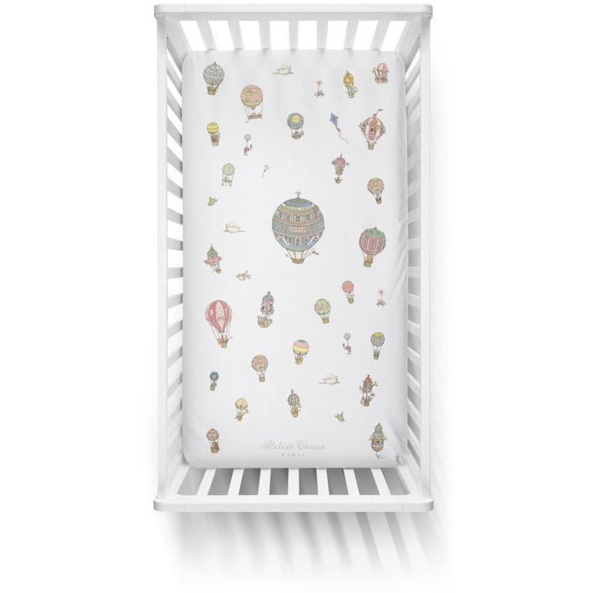 Atelier Choux Muslin Fitted Sheet - Hot Air