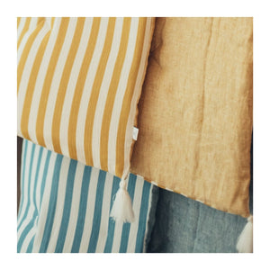 Striped Padded Blanket - Mustard